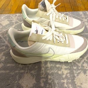 Nike Waffle Racer LX sneakers in beige and gray